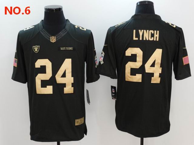 Men's Las Vegas Raiders 24 Marshawn Lynch Jesey NO.6;